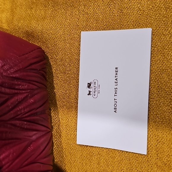 Coach Madison Burgundy Gathered Leather Satchel Bag W/Crossbody Strap NWOT - Picture 14 of 15